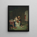 Tartuffe en Elmire betrapt door Damis, de zoon van Orgon - Willem van Mieris — ingelijst kunstwerk aan de muur