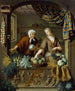De groenteboer - Willem van Mieris — weergave van het kunstwerk