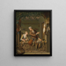 De kippenverkoper - Willem van Mieris — ingelijst kunstwerk aan de muur
