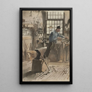 Willem Witsen - Smid aan het werk in zijn smidse.webp