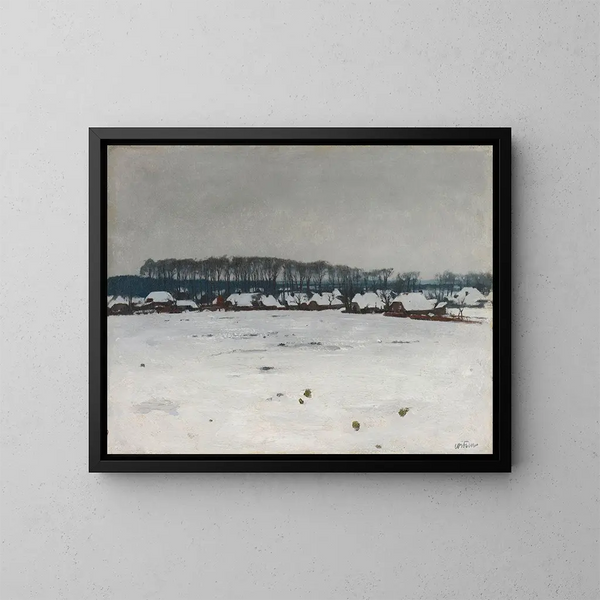 Winter Landscape Painting - Willem Witsen — framed artwork on a wall