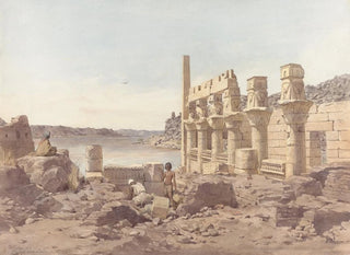 Willem de Famars Testas - Gezicht op de tempelrunes te Philae bij Aswan.webp