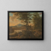 Italian landscape painting at sunset - Willem de Heusch — framed artwork on a wall
