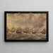 Episode van de zeeslag van vier dagen 11-14 juni 1666 - Willem van de Velde de Oude — ingelijst kunstwerk aan de muur