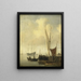 Een haven - Willem van de Velde de Jonge — ingelijst kunstwerk aan de muur