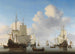 Hollandse schepen op rustige zee kunstdruk - Willem van de Velde de Jonge — weergave van het kunstwerk