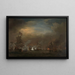Ontmoeting tijdens de Slag bij Kijkduin - Willem van de Velde de Jonge — ingelijst kunstwerk aan de muur