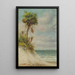 Maritiem landschapsschilderij van Florida met zandduin en palmboom - William Aiken Walker — ingelijst kunstwerk aan de muur