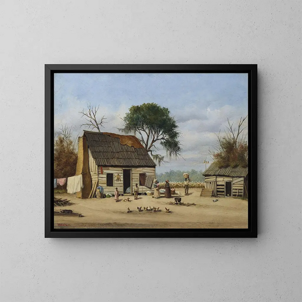 Scene of a Louisiana Cabin - William Aiken Walker — framed artwork on a wall