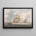A frigate waiting for a pilot - William Anderson — framed artwork on a wall