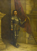 Portret van een edelman in harnas - William Anstey Dolland — weergave van het kunstwerk