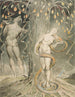 De verleiding en de val van Eva - William Blake — weergave van het kunstwerk