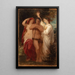 Studie voor Hercules op de kruising van paden - William Bouguereau — ingelijst kunstwerk aan de muur