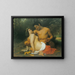 Faune en Bacchante - William Bouguereau — ingelijst kunstwerk aan de muur