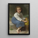 Young girl with jug - William Bouguereau — framed artwork on a wall