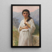 L'Attente - William Bouguereau — framed artwork on a wall