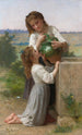 Aan de fontein - William Bouguereau — weergave van het kunstwerk