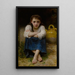 La Sérieuse - William Bouguereau — framed artwork on a wall