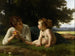 Tentatie - William Bouguereau — weergave van het kunstwerk