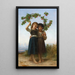 The Cherry Blossom Branch - William Bouguereau — framed artwork on a wall