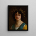 Hoofd van een Italiaanse Meisje met een Laureaankroon - William Bouguereau — ingelijst kunstwerk aan de muur