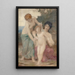 Two women putto - William Bouguereau — framed artwork on a wall