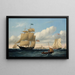 De walvisvaarder Emma C. Jones voor de kust van Round Hills, New Bedford - William Bradford — ingelijst kunstwerk aan de muur