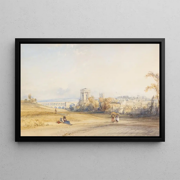 Montpellier Zuid-Frankrijk - William Callow — ingelijst kunstwerk aan de muur