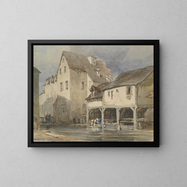 Moulin Saint-Lavoir à Chartres - William Callow — framed artwork on a wall