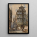 Oude huizen in Frankfurt - William Callow — ingelijst kunstwerk aan de muur