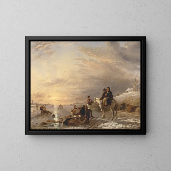 Scene of frost - William Collins — framed artwork on a wall