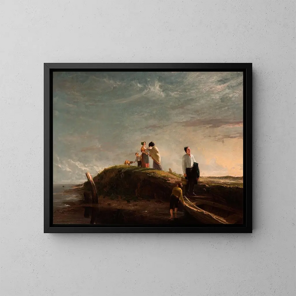 The hesitant departure - William Collins — framed artwork on a wall