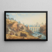 Een brug bij Rome - William Crouch — ingelijst kunstwerk aan de muur