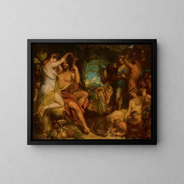 A Bacchic Feast - William Etty — framed artwork on a wall