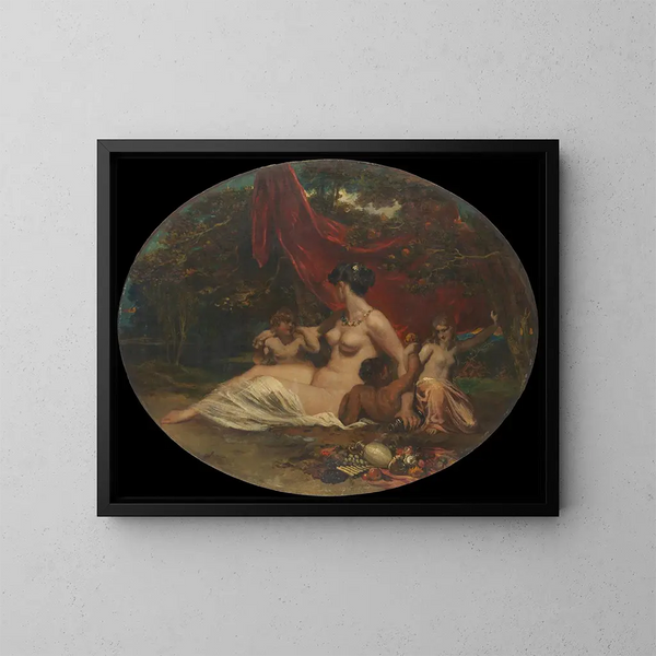 Allegory - William Etty — framed artwork on a wall