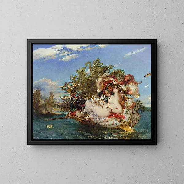 Phaedria and Cymochles - William Etty — framed artwork on a wall