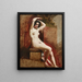 Academic Nude Sitting - William Etty — framed artwork on a wall