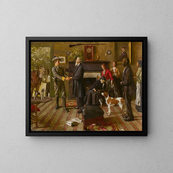 Leaving the Home - William Gilbert Gaul — framed artwork on a wall
