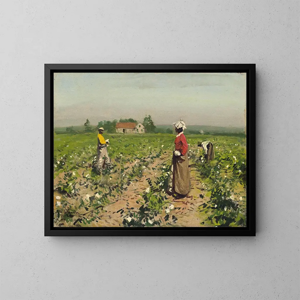 Cotton Picking - William Gilbert Gaul — framed artwork on a wall