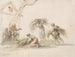 Figuren die oogsten - William Hamilton — weergave van het kunstwerk