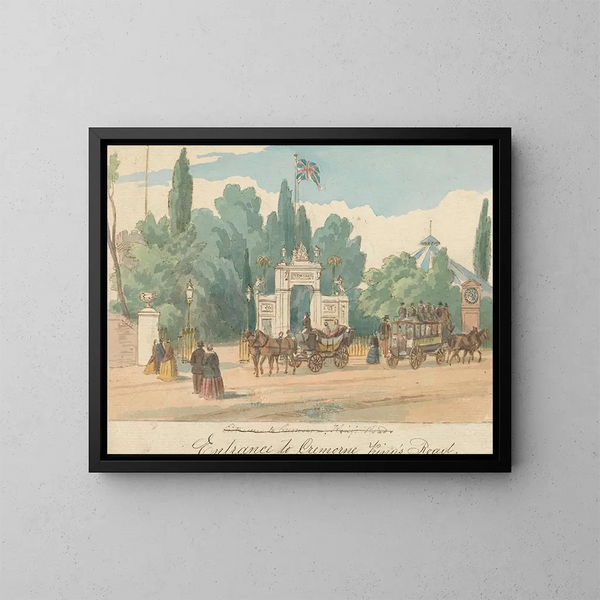 Entrance of Cremorne, Kings Road - William Henry Brooke — framed artwork on a wall