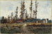 Landschap bij Barbizon Frankrijk - William Henry Hilliard — weergave van het kunstwerk
