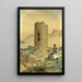 Oud ronde stenen toren - William Henry Holmes — ingelijst kunstwerk aan de muur