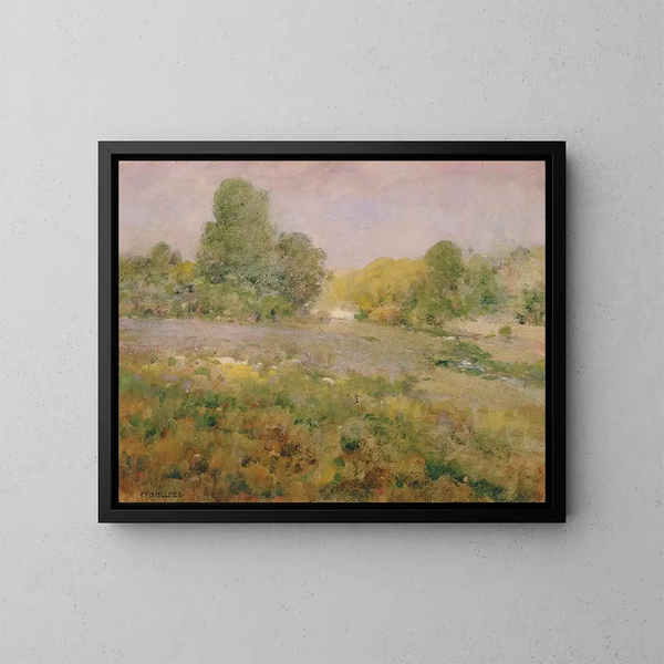 Multicolored Grass Field Painting in Late Summer - William Henry Holmes — framed artwork on a wall