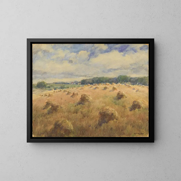 Maryland Wheat Field - William Henry Holmes — framed artwork on a wall
