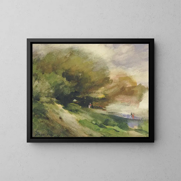 Het schaduwrijke pad - William Henry Holmes — ingelijst kunstwerk aan de muur