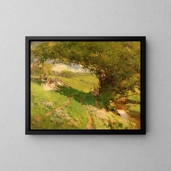 Het rusten van de reizigers - William Henry Holmes — ingelijst kunstwerk aan de muur