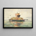 Venice Freight Boats - William Henry Holmes — framed artwork on a wall