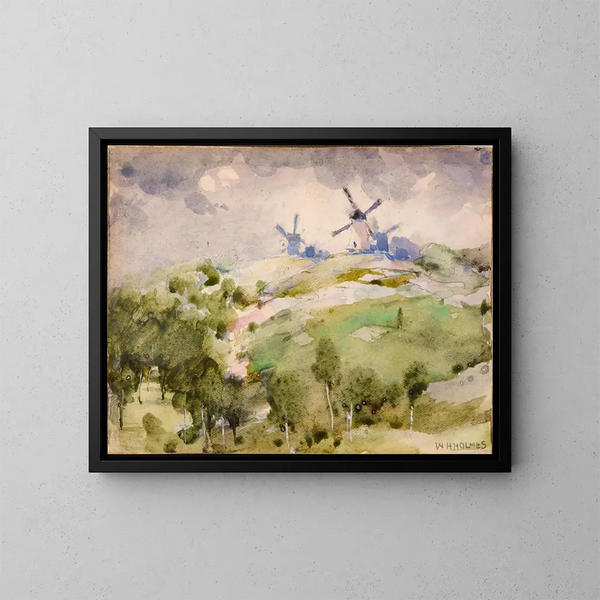 Moulins à vent - William Henry Holmes — ingelijst kunstwerk aan de muur
