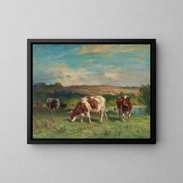 Prairies de Lyme - William Henry Howe — framed artwork on a wall